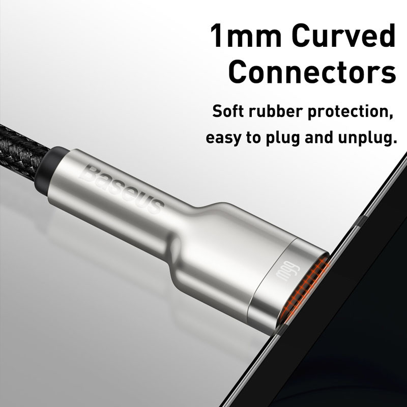 Фото Дата кабель Baseus Cafule Metal USB to Type-C 66W (1m) (CAKF00010) (Black) в маназині vchehle.ua