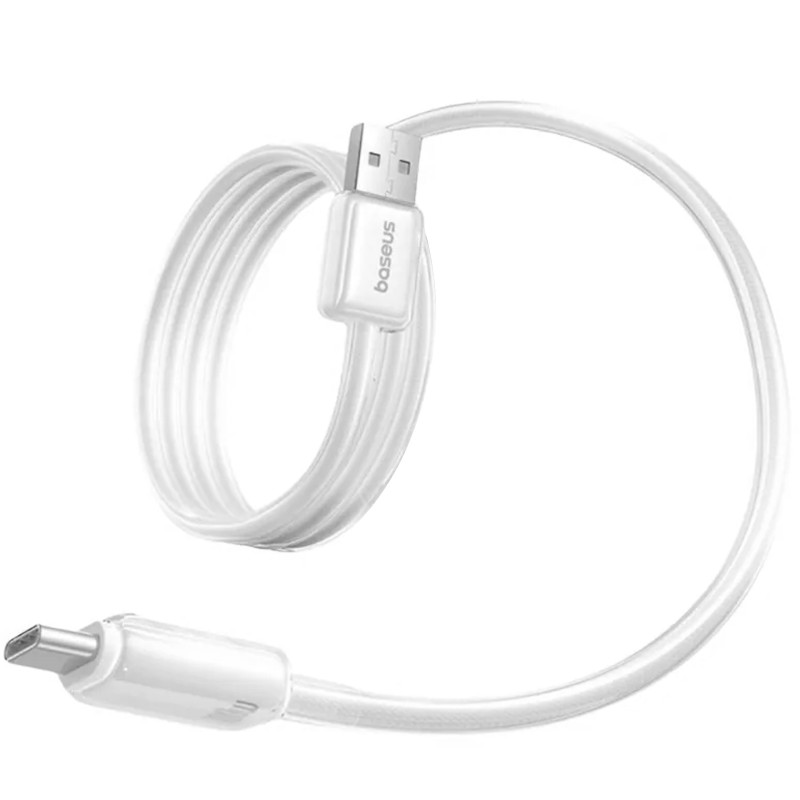 Дата кабель Baseus Crystal USB to Type-C 100W (1m) (E04279) (Moon White)