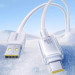 Фото Дата кабель Baseus Crystal USB to Type-C 100W (1m) (E04279) (Moon White) в магазине vchehle.ua