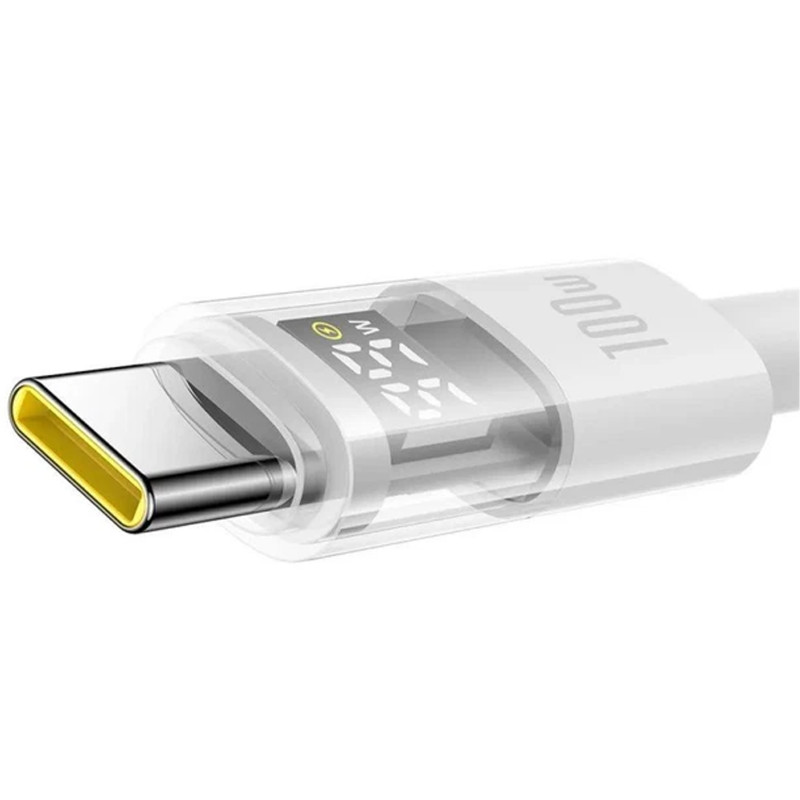 Дата кабель Baseus Display 2 USB to Type-C 100W (1m) (P10382701) (Moon White) в магазині vchehle.ua