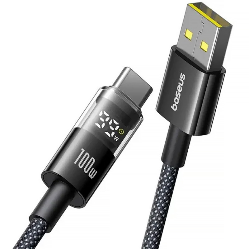 Дата кабель Baseus Display 2 USB to Type-C 100W (2m) (P10382701) (Cosmic Black) в магазине vchehle.ua