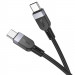 Купить Дата кабель Hoco X109 Energy silicone Type-C to Type-C 60W (1m) (Black) на vchehle.ua