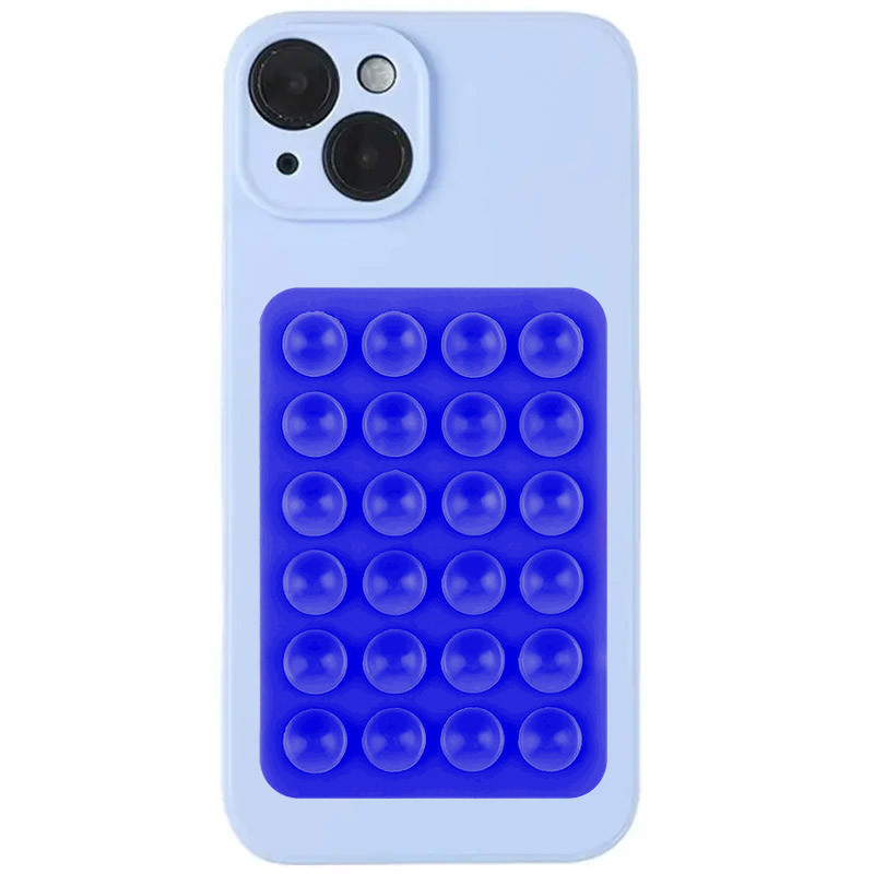 Фото Держатель-присоска для телефона Double Side Silicone 80*55мм (Blue) на vchehle.ua
