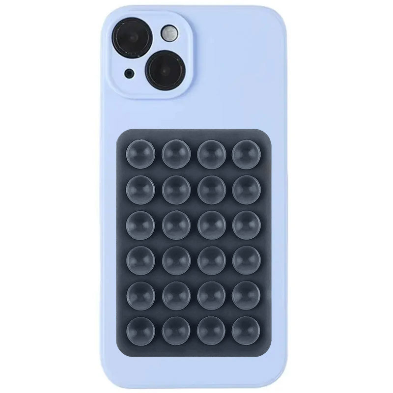 Фото Держатель-присоска для телефона Double Side Silicone 80*55мм (Dark Gray) на vchehle.ua