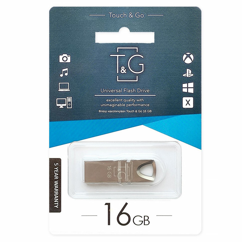 Фото Флеш-накопичувач T&G 117 Metal Series USB 3.0 - 16GB (Срібний) на vchehle.ua
