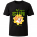 Футболка черная Flower sun (XL)
