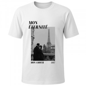 Футболка біла Paris couple