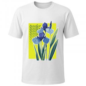 Футболка біла Blue flowers