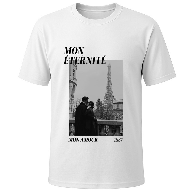 Футболка белая Paris couple (XL)