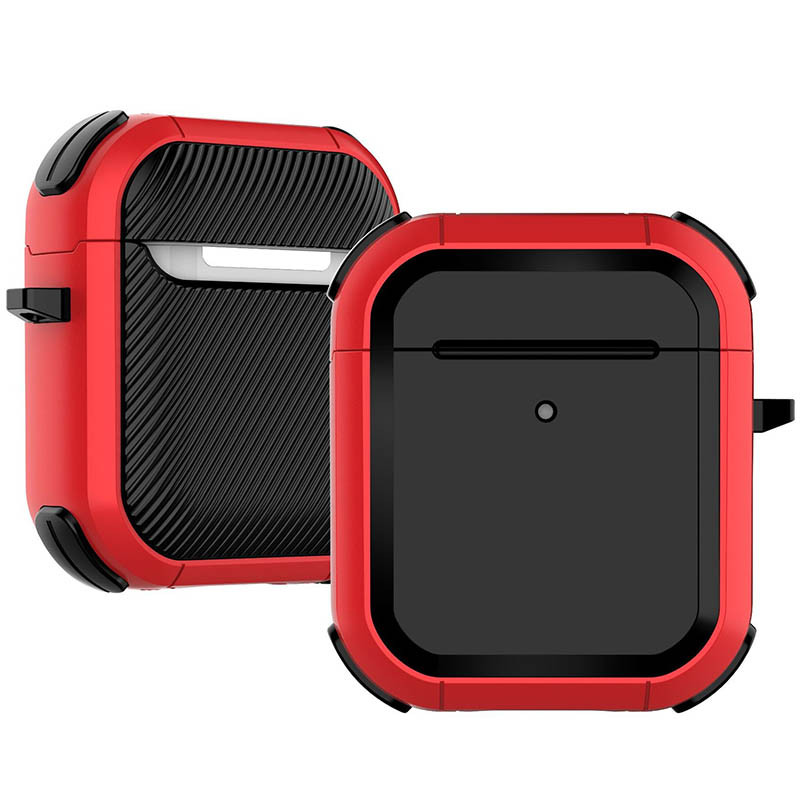Футляр протиударний Black Ed. для навушників Airpods 1/2 (Red)