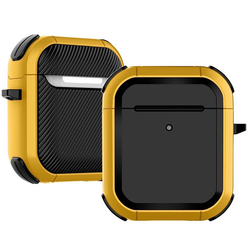 Футляр протиударний Black Ed. для навушників Airpods 1/2 (Yellow)