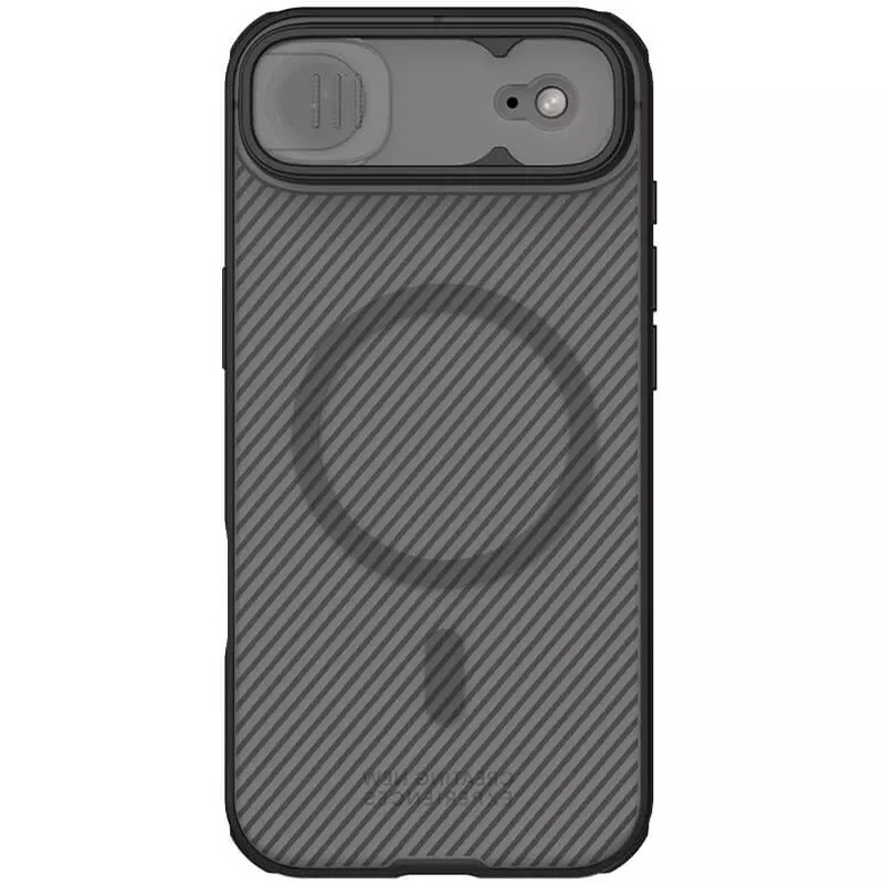 Фото Карбоновая накладка Nillkin CamShield Pro Magnetic для Apple iPhone 17 Air (6.5") (Transparent black) на vchehle.ua