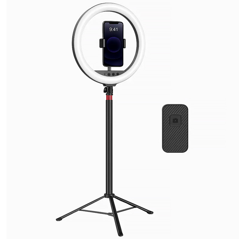 Кольцевая светодиодная LED лампа Neepho L15" + stand (Black)