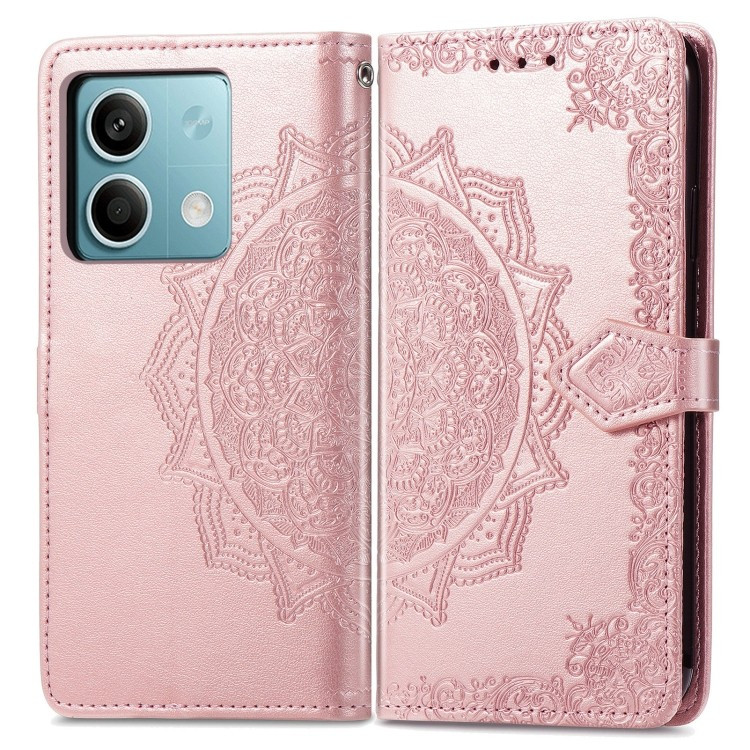 Фото Шкіряний чохол-книжка Art Case з візитницею на Xiaomi Redmi 13 4G / Poco M6 4G (Рожевий) на vchehle.ua