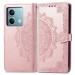 Фото Шкіряний чохол-книжка Art Case з візитницею на Xiaomi Redmi 13 4G / Poco M6 4G (Рожевий) на vchehle.ua