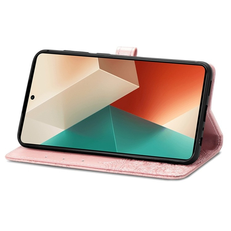 Фото Шкіряний чохол-книжка Art Case з візитницею на Xiaomi Redmi 13 4G / Poco M6 4G (Рожевий) в маназині vchehle.ua