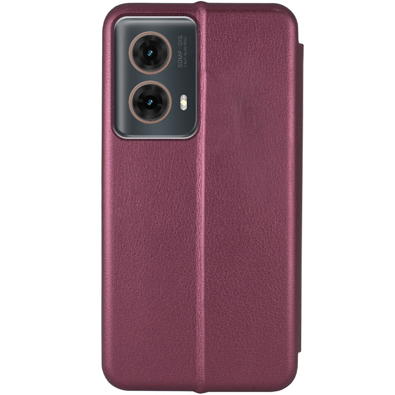 Фото Кожаный чехол-книжка Classy для Motorola Moto G85 (Бордовый) на vchehle.ua