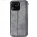 Фото Кожаный чехол-книжка GETMAN Cubic (PU) для Xiaomi Redmi 10C (Серый) на vchehle.ua