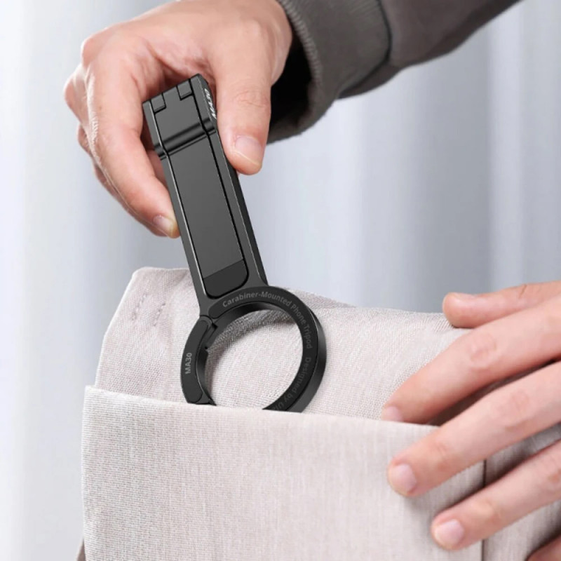 Купити Магнітний тримач для телефону Ulanzi Vijim MA30 трипод з карабіном (Black) на vchehle.ua