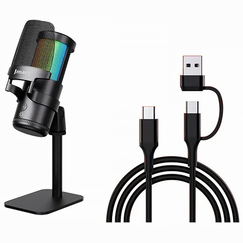 Мікрофон конденсаторний для геймінгу Jmary MC-PW13 (Black) в магазині vchehle.ua