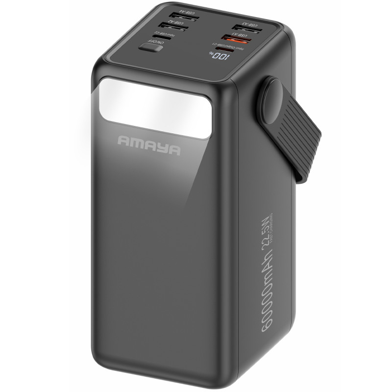 Power Bank Amaya 60000 mAh APB-60 22.5W flashlight with cable