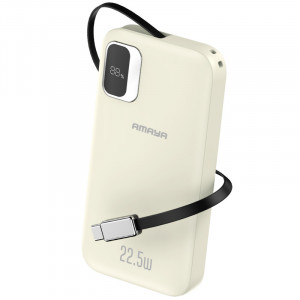 Power Bank Amaya 10000 mAh F131 22.5W with display and cable
