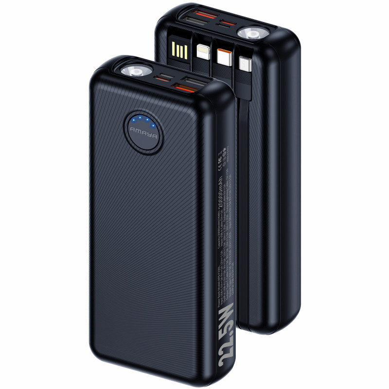 Power Bank Amaya 20000 mAh F239L 22.5W flashlight with cable