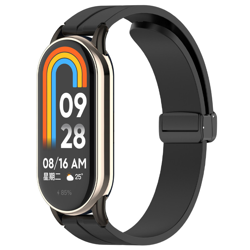 Ремінець Line Magnetic для Xiaomi Mi Band 9/8/10 (Чорний / Black)