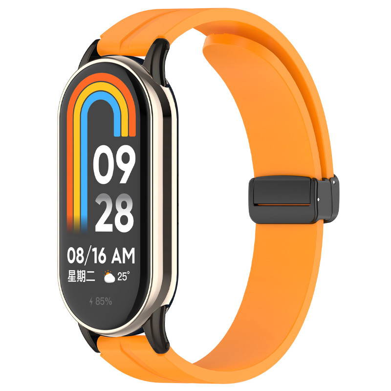 Ремінець Line Magnetic для Xiaomi Mi Band 9/8/10 (Помаранчевий / Orange)