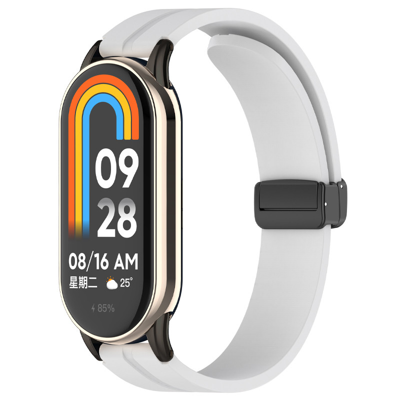 Ремінець Line Magnetic для Xiaomi Mi Band 9/8/10 (Сірий / Gray)