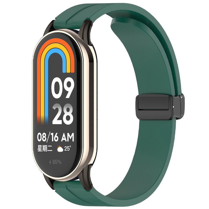 Ремінець Line Magnetic для Xiaomi Mi Band 9/8/10 (Зелений / Green)
