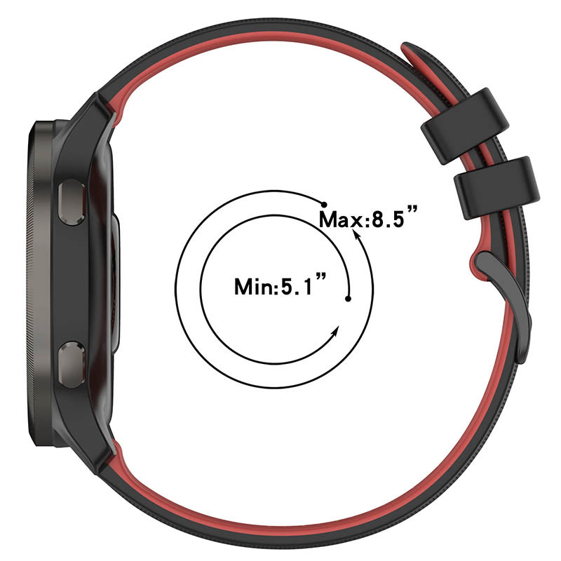 Фото Ремінець Ribby для Smart Watch 22mm (Black / Red) в маназині vchehle.ua