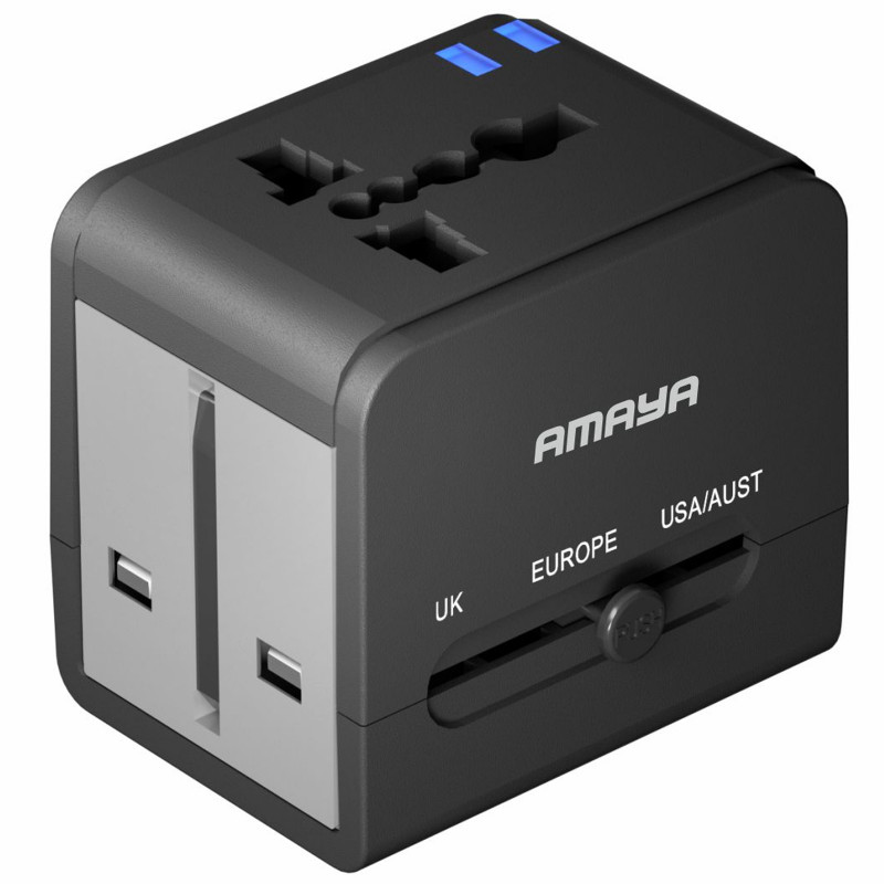 Мережевий універсальний перехідник Amaya X10W 10W + 1USB-A/1C (Black)
