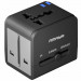 Мережевий універсальний перехідник Amaya X10W 10W + 1USB-A/1C (Black)