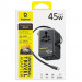 Фото Сетевой универсальный переходник Baseus AG11 45W with retractable cable (2USB-A/1C/1Socket) (E0307F) (Cosmic Black) на vchehle.ua