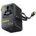 Сетевой универсальный переходник Baseus AG11 45W with retractable cable (2USB-A/1C/1Socket) (E0307F) (Cosmic Black) в магазине vchehle.ua