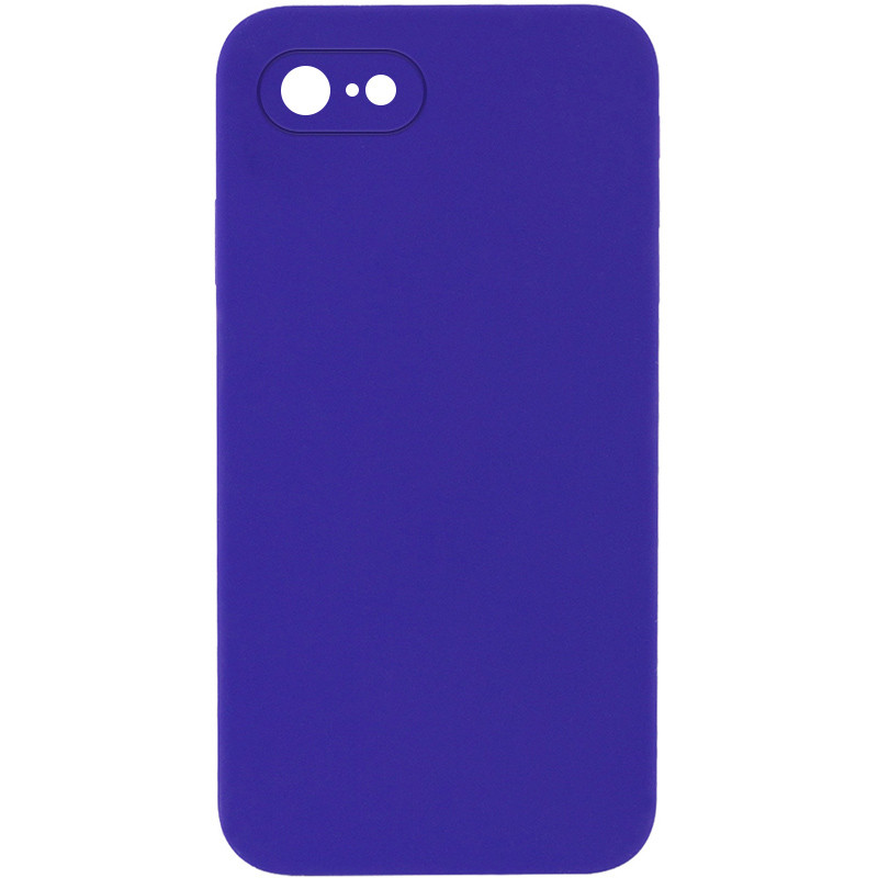 Silicone Case Square Full Camera Protective (AA) NOLOGO на Apple iPhone 7 / 8 / SE (2020) (4.7") (Фіолетовий / Ultra Violet)