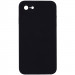 Silicone Case Square Full Camera Protective (AA) NOLOGO на Apple iPhone 7 / 8 / SE (2020) (4.7") (Чорний / Black)