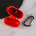 Силіконовий футляр з мікрофіброю для навушників Airpods 1/2 (Червоний / Red) в магазині vchehle.ua