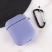 Фото Силіконовий футляр з мікрофіброю для навушників Airpods 1/2 (Сірий / Lavender Gray) в маназині vchehle.ua