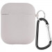 Силіконовий футляр з мікрофіброю для навушників Airpods 1/2 (Сірий / Stone)
