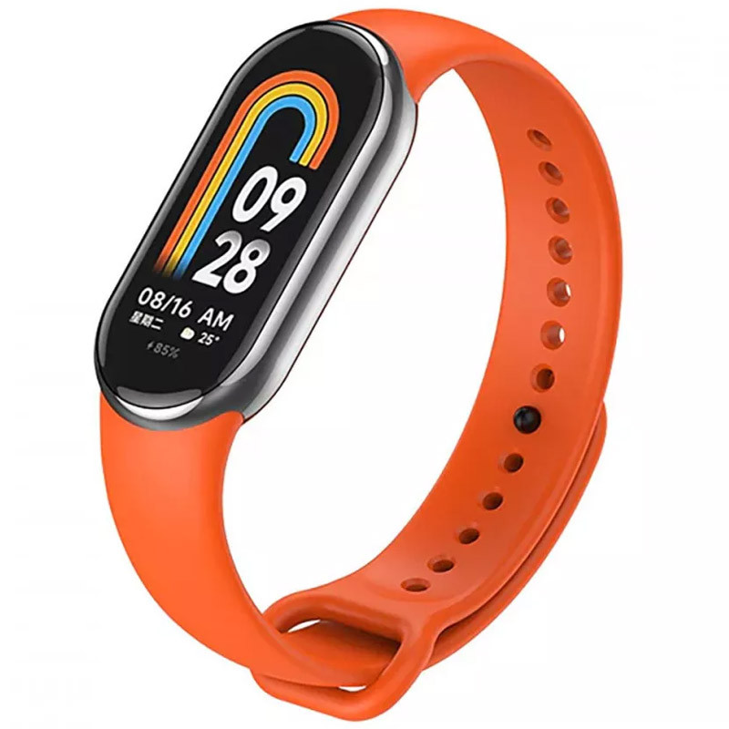 Силиконовый ремешок для Xiaomi Mi Band 8/9/10 (Оранжевый / Orange)