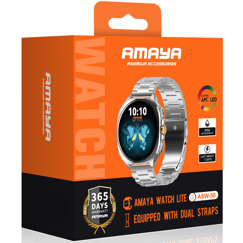 Фото Смарт-часы Amaya ASW-50 Smart sports watch (call version) (Silver) на vchehle.ua