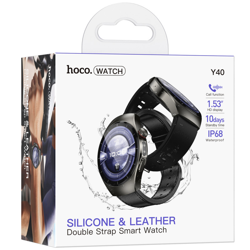Фото Смарт-часы Hoco Y40 Smart sports watch (call version) (Black) в магазине vchehle.ua