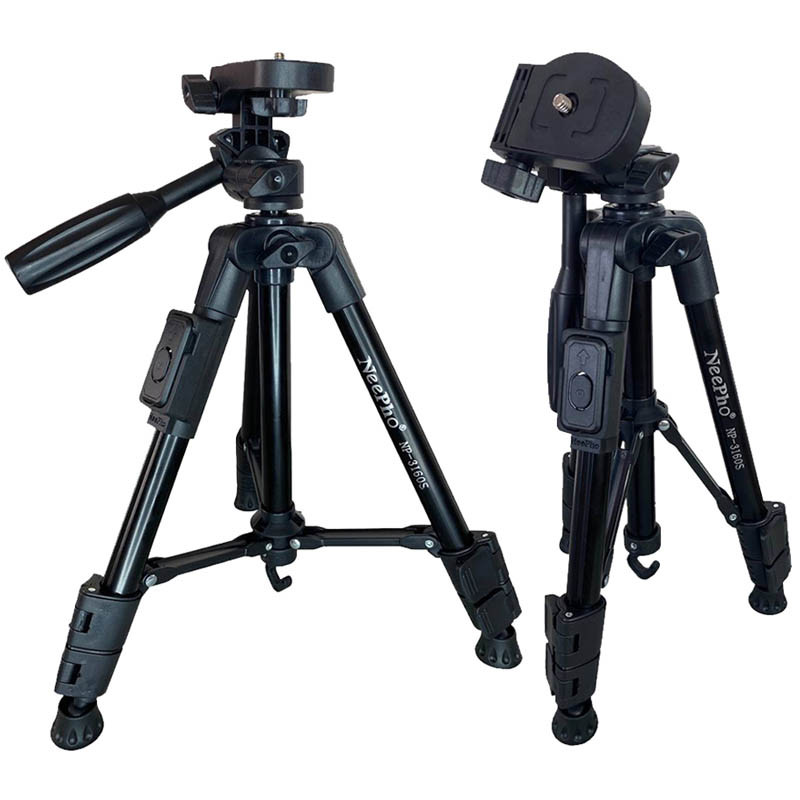 Фото Штатив NeePho NP-3160S для зйомки 30-68.5см з тримачем+пульт (Black) в маназині vchehle.ua