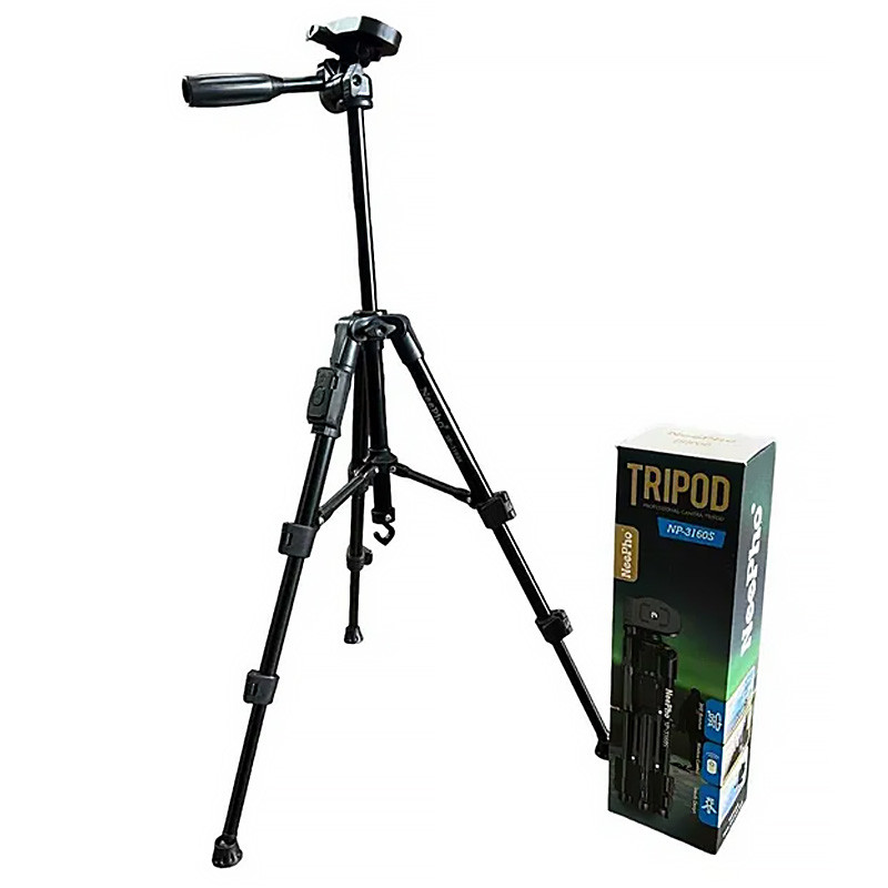 Купити Штатив NeePho NP-3160S для зйомки 30-68.5см з тримачем+пульт (Black) на vchehle.ua