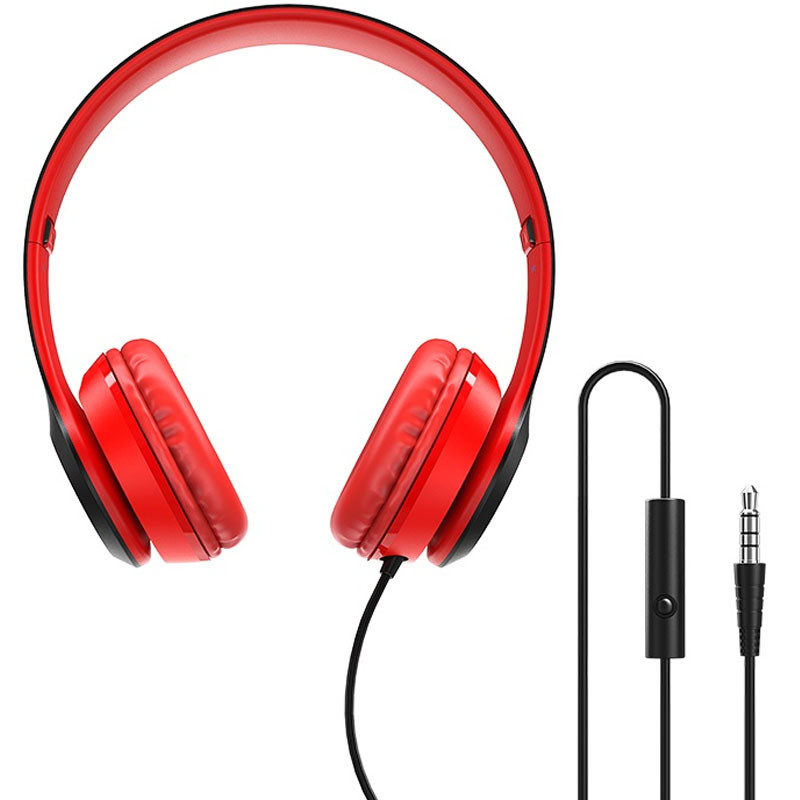 Накладные наушники Borofone BO5 (3.5mm/1.2m) (Красный)
