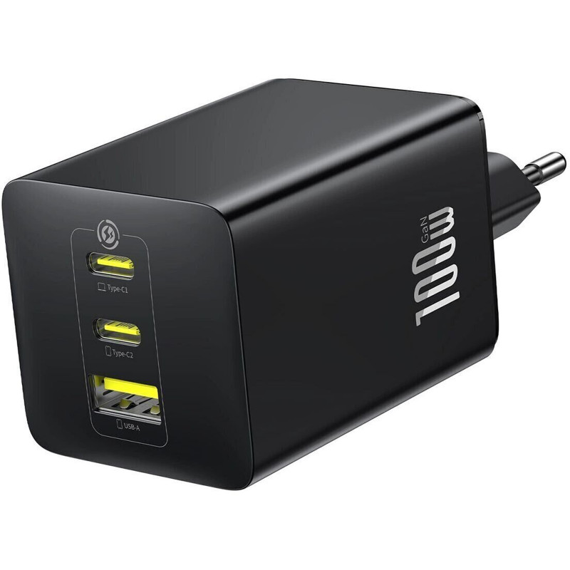 Фото МЗП Baseus EnerFill FE11 Fast Charger 100W (1USB-A/2C) (P101821) (Cosmic Black) на vchehle.ua