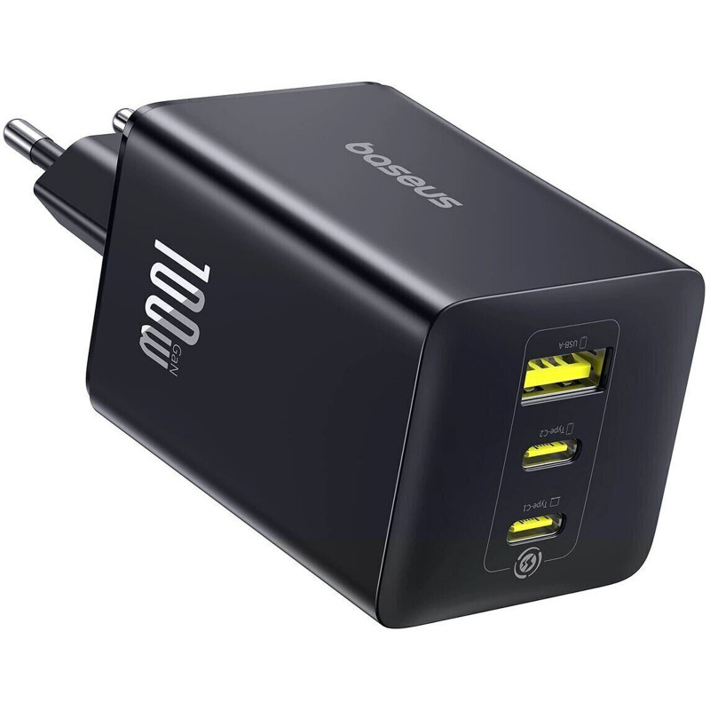 Фото МЗП Baseus EnerFill FE11 Fast Charger 100W (1USB-A/2C) (P101821) (Cosmic Black) в маназині vchehle.ua