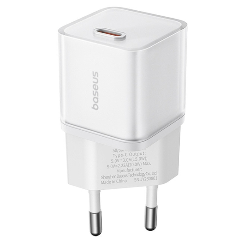 СЗУ Baseus GaN5S OS 20W (1USB-C) (P10162503) (Moon White)